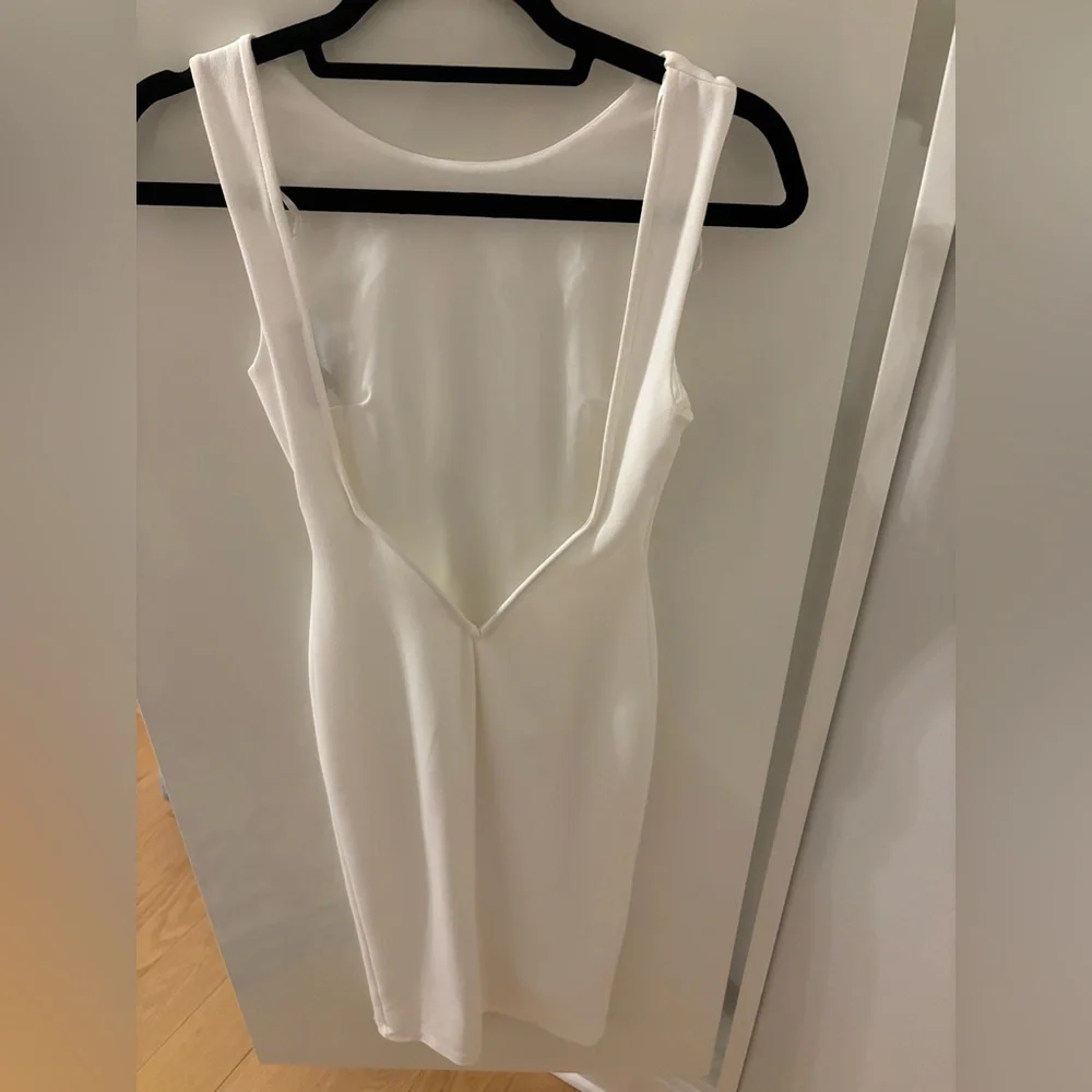 Lulu's White Open Back Dress - Picture 1 of 3